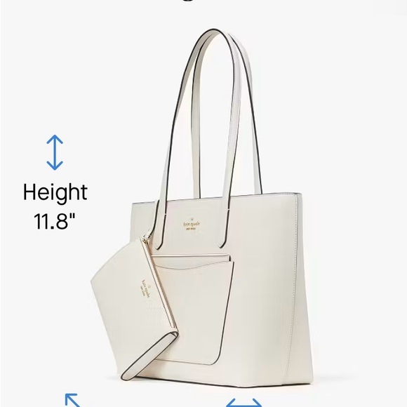 kate spade “Staci” Large Tote Set in Meringue NWT. - Picture 7 of 12